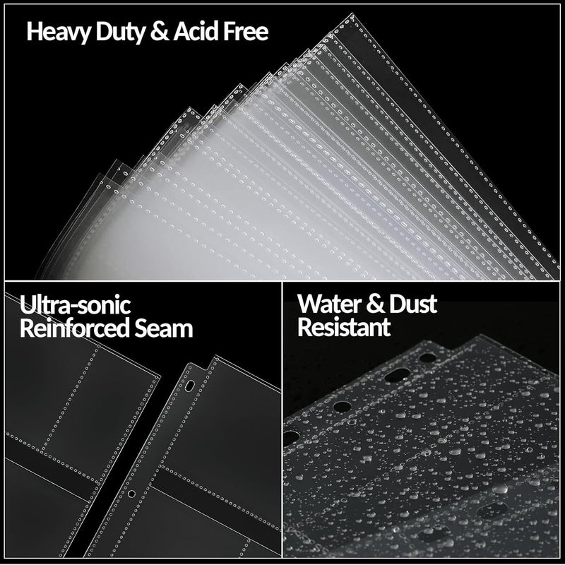 Fabmaker 60 Pack 4x6 Photo Sleeves for 3 Ring Binder - Clear Archival Photo Protector Sleeves, Acid Free Plastic, 8.5x11 - Image 4